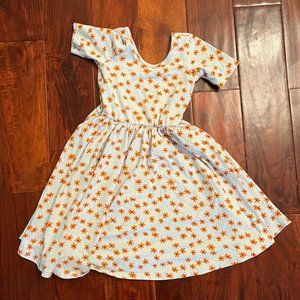 Alice and Ames short sleeve floral blue dress